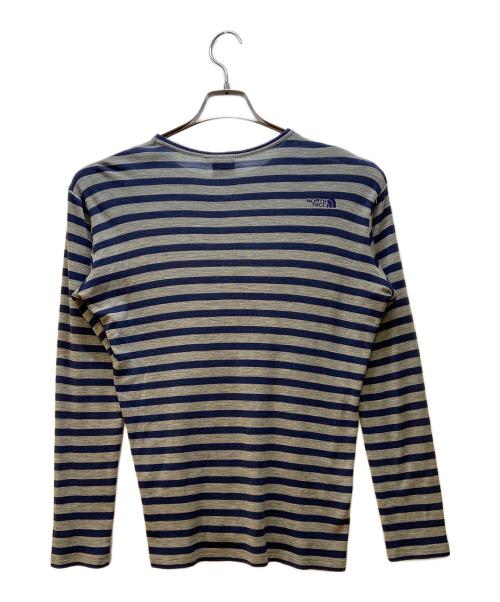 THE NORTH FACE（ザ ノース フェイス）THE NORTH FACE (ザ ノース フェイス) 薄手ニット/メリノクルー グレー×ネイビー サイズ:Lの古着・服飾アイテム