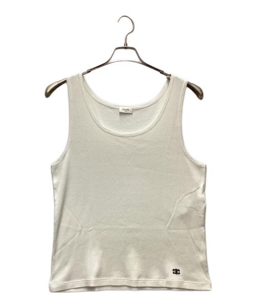 CELINE（セリーヌ）CELINE (セリーヌ) Triomphe Embroidery Tank Top ホワイト サイズ:Lの古着・服飾アイテム