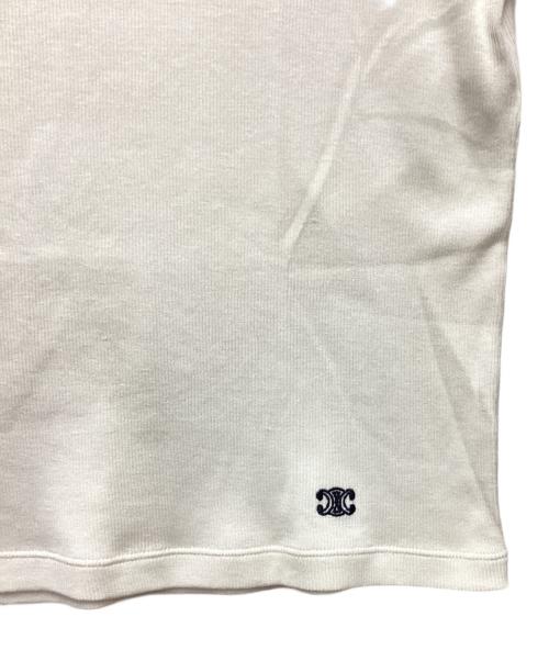 CELINE（セリーヌ）CELINE (セリーヌ) Triomphe Embroidery Tank Top ホワイト サイズ:Lの古着・服飾アイテム