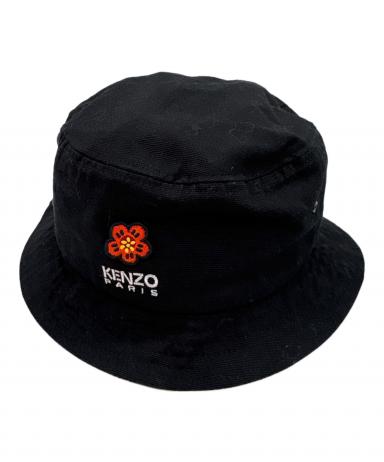 KENZO ケンゾー　バケットハット 帽子 中古・古着通販】KENZO (ケンゾー) バケットハット ブラック｜ブランド