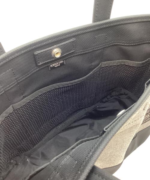 PORTER GIRL（ポーターガール）PORTER GIRL (ポーターガール) トートバッグ/ボーイフレンドトート ライトグレー×ブラックの古着・服飾アイテム