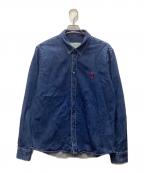 AMI Alexandre Mattiussiアミアレクサンドルマテュッシ）の古着「デニムシャツ/de Coeur Button Down Denim Shirt」｜インディゴ