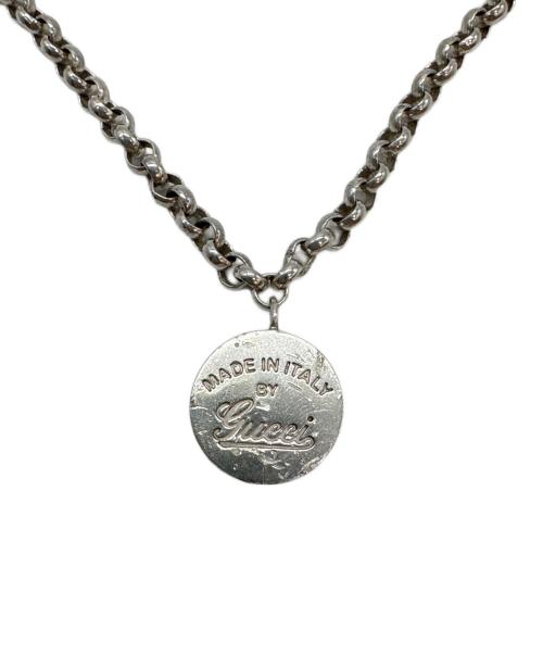 GUCCI（グッチ）GUCCI (グッチ) プレートネックレス シルバーの古着・服飾アイテム