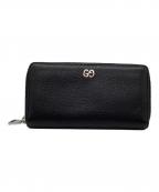 GUCCIグッチ）の古着「ラウンドファスナー財布」｜ブラック