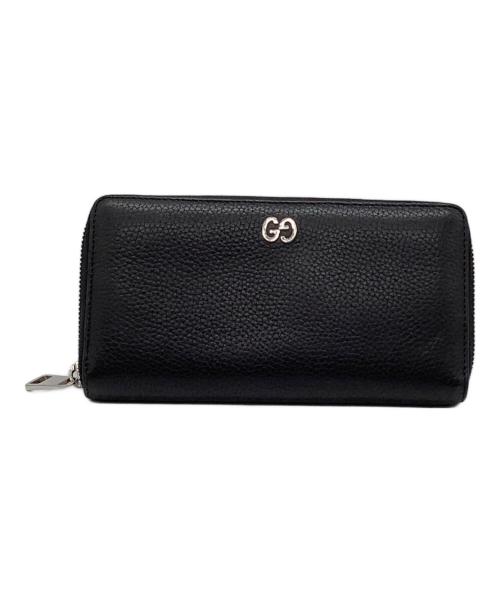 GUCCI（グッチ）GUCCI (グッチ) ラウンドファスナー財布 ブラックの古着・服飾アイテム