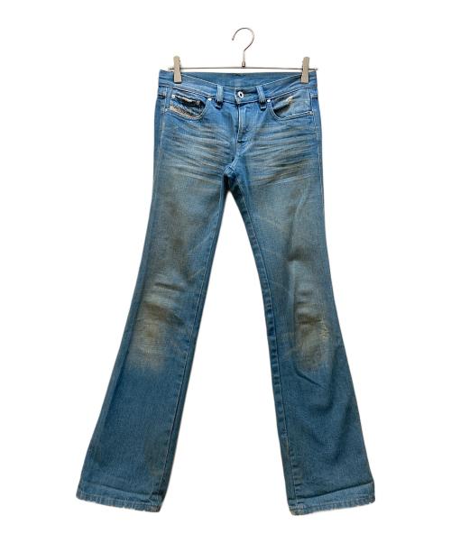 DIESEL（ディーゼル）DIESEL (ディーゼル) ダメージ加工デニムパンツ インディゴ サイズ:63.5ｃｍの古着・服飾アイテム
