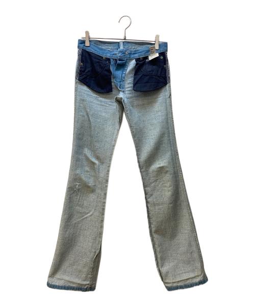 DIESEL（ディーゼル）DIESEL (ディーゼル) ダメージ加工デニムパンツ インディゴ サイズ:63.5ｃｍの古着・服飾アイテム