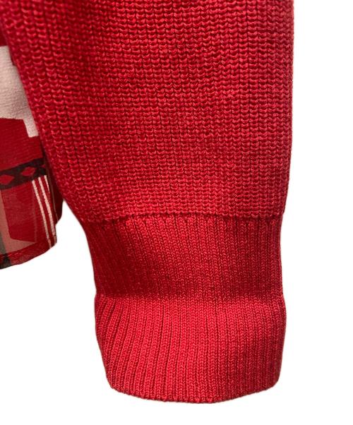 sacai（サカイ）sacai (サカイ) 薄手カーディガン レッド サイズ:2の古着・服飾アイテム