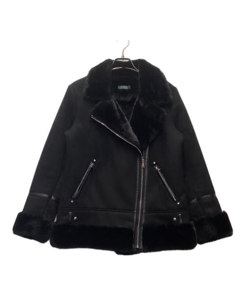 LAUREN RALPH LAUREN（ローレンラルフローレン）LAUREN RALPH LAUREN (ローレンラルフローレン) フェイクムートンジャケット ブラック サイズ:Sの古着・服飾アイテム