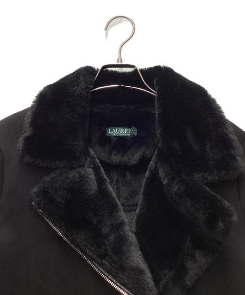 LAUREN RALPH LAUREN（ローレンラルフローレン）LAUREN RALPH LAUREN (ローレンラルフローレン) フェイクムートンジャケット ブラック サイズ:Sの古着・服飾アイテム