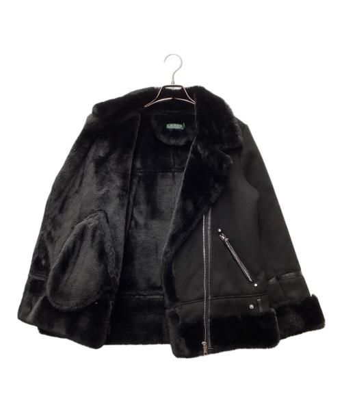 LAUREN RALPH LAUREN（ローレンラルフローレン）LAUREN RALPH LAUREN (ローレンラルフローレン) フェイクムートンジャケット ブラック サイズ:Sの古着・服飾アイテム