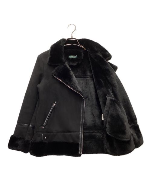 LAUREN RALPH LAUREN（ローレンラルフローレン）LAUREN RALPH LAUREN (ローレンラルフローレン) フェイクムートンジャケット ブラック サイズ:Sの古着・服飾アイテム