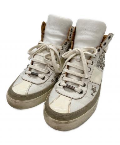 【ほぼ未使用】Jimmy Choo ハイカットスニーカー　レースアップ 中古・古着通販】JIMMY CHOO (ジミーチュウ) ハイカットスニーカー