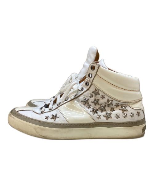 JIMMY CHOO（ジミーチュウ）JIMMY CHOO (ジミーチュウ) ハイカットスニーカー ホワイト サイズ:26cmの古着・服飾アイテム