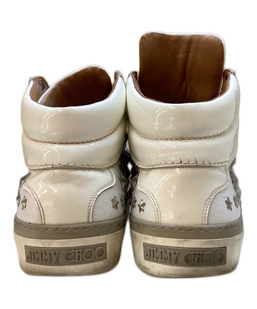 JIMMY CHOO（ジミーチュウ）JIMMY CHOO (ジミーチュウ) ハイカットスニーカー ホワイト サイズ:26cmの古着・服飾アイテム
