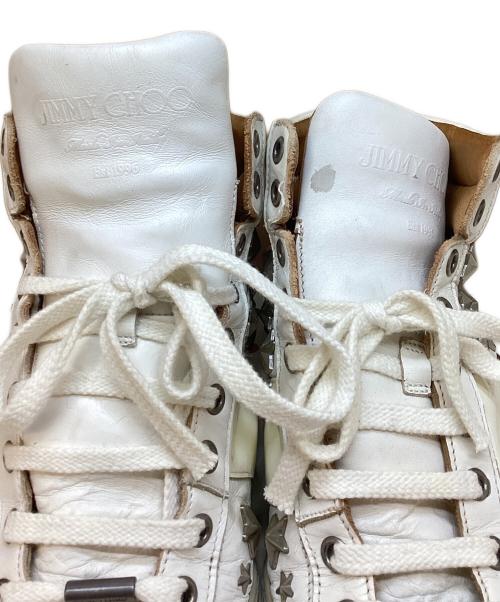 JIMMY CHOO（ジミーチュウ）JIMMY CHOO (ジミーチュウ) ハイカットスニーカー ホワイト サイズ:26cmの古着・服飾アイテム