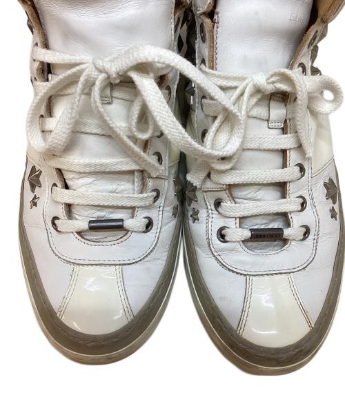 JIMMY CHOO（ジミーチュウ）JIMMY CHOO (ジミーチュウ) ハイカットスニーカー ホワイト サイズ:26cmの古着・服飾アイテム