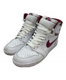 NIKE（ナイキ）の古着「ハイカットスニーカー/AIR JORDAN 1 HIGH 85」｜ホワイト×レッド