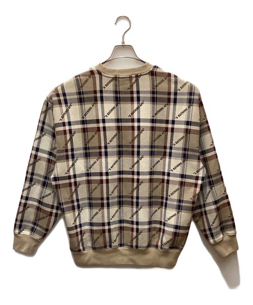 A BATHING APE（ア ベイシング エイプ）A BATHING APE (ア ベイシング エイプ) クルーネックスウェット ベージュ サイズ:Lの古着・服飾アイテム
