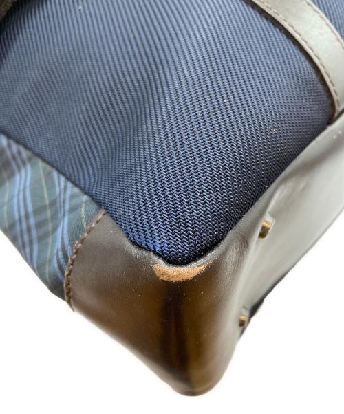BURBERRY BLACK LABEL（バーバリーブラックレーベル）BURBERRY BLACK LABEL (バーバリーブラックレーベル) 2WAYバッグ ネイビー×ブラウンの古着・服飾アイテム