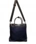 BURBERRY BLACK LABEL (バーバリーブラックレーベル) 2WAYバッグ ネイビー×ブラウン：13000円