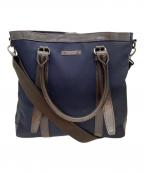 BURBERRY BLACK LABELバーバリーブラックレーベル）の古着「2WAYバッグ」｜ネイビー×ブラウン