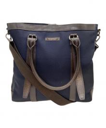 BURBERRY BLACK LABEL（バーバリーブラックレーベル）の古着「2WAYバッグ」｜ネイビー×ブラウン