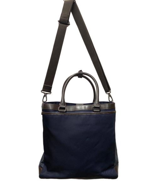 BURBERRY BLACK LABEL（バーバリーブラックレーベル）BURBERRY BLACK LABEL (バーバリーブラックレーベル) 2WAYバッグ ネイビー×ブラウンの古着・服飾アイテム