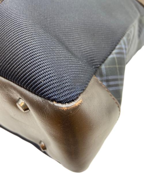 BURBERRY BLACK LABEL（バーバリーブラックレーベル）BURBERRY BLACK LABEL (バーバリーブラックレーベル) 2WAYバッグ ネイビー×ブラウンの古着・服飾アイテム