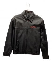 HARLEY-DAVIDSON（ハーレーダビッドソン）の古着「シングルライダースジャケット」｜ブラック