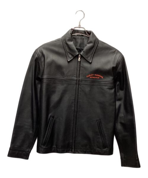 HARLEY-DAVIDSON（ハーレーダビッドソン）HARLEY-DAVIDSON (ハーレーダビッドソン) シングルライダースジャケット ブラック サイズ:Lの古着・服飾アイテム
