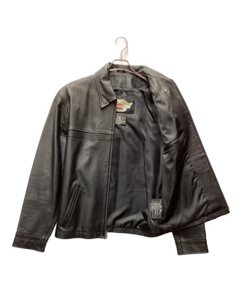 HARLEY-DAVIDSON（ハーレーダビッドソン）HARLEY-DAVIDSON (ハーレーダビッドソン) シングルライダースジャケット ブラック サイズ:Lの古着・服飾アイテム