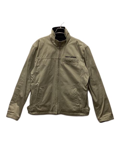 HARLEY-DAVIDSON（ハーレーダビッドソン）HARLEY-DAVIDSON (ハーレーダビッドソン) リバーシブルジャケット ベージュ サイズ:Lの古着・服飾アイテム
