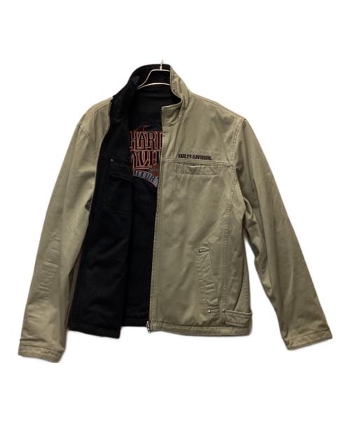 HARLEY-DAVIDSON（ハーレーダビッドソン）HARLEY-DAVIDSON (ハーレーダビッドソン) リバーシブルジャケット ベージュ サイズ:Lの古着・服飾アイテム