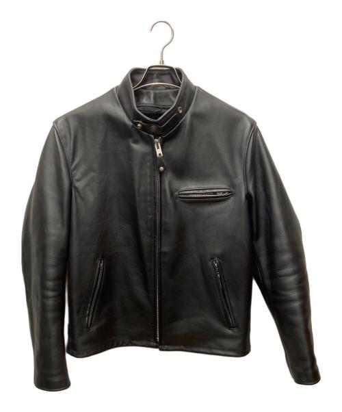 Schott（ショット）Schott (ショット) シングルライダースジャケット ブラック サイズ:42の古着・服飾アイテム