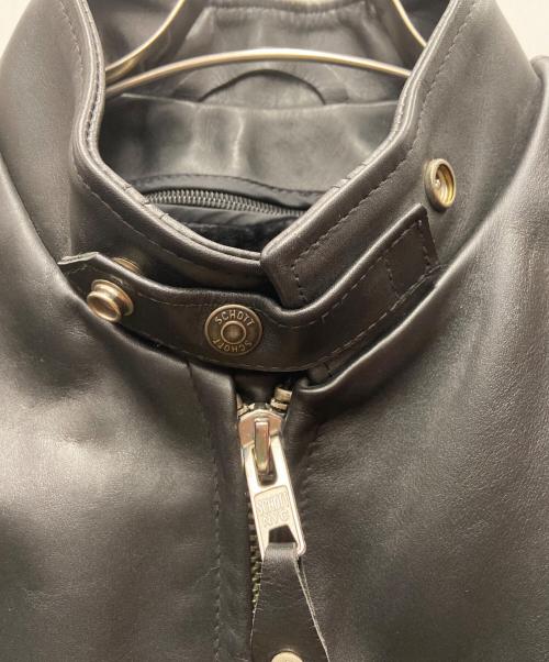 Schott（ショット）Schott (ショット) シングルライダースジャケット ブラック サイズ:42の古着・服飾アイテム