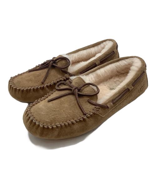 UGG（アグ）UGG (アグ) モカシンシューズDAKOTA（ダコタ） ベージュ×ブラウン サイズ:24㎝の古着・服飾アイテム