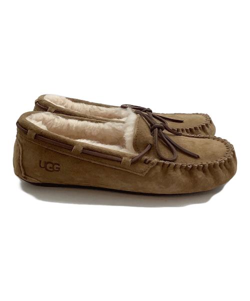 UGG（アグ）UGG (アグ) モカシンシューズDAKOTA（ダコタ） ベージュ×ブラウン サイズ:24㎝の古着・服飾アイテム
