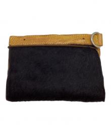 M+（エムピウ）の古着「2つ折り財布」｜ブラック×イエロー