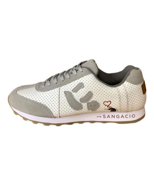 Sangacio（サンガッチョ）SANGACIO (サンガッチョ) BRANDALISED (ブランダライズド) ローカットスニーカー ホワイト×ベージュ サイズ:27.5の古着・服飾アイテム