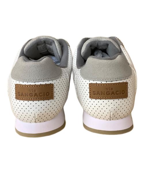 Sangacio（サンガッチョ）SANGACIO (サンガッチョ) BRANDALISED (ブランダライズド) ローカットスニーカー ホワイト×ベージュ サイズ:27.5の古着・服飾アイテム