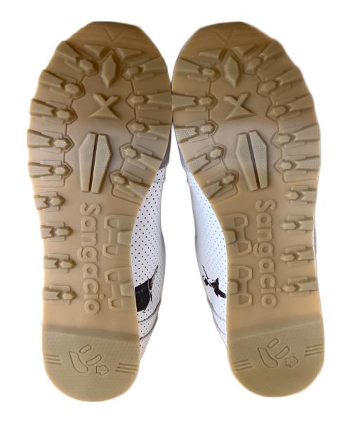 Sangacio（サンガッチョ）SANGACIO (サンガッチョ) BRANDALISED (ブランダライズド) ローカットスニーカー ホワイト×ベージュ サイズ:27.5の古着・服飾アイテム