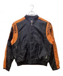 HARLEY-DAVIDSON（ハーレーダビッドソン）の古着「レーシングジャケット」｜ブラック×オレンジ