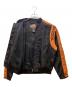 中古・古着 HARLEY-DAVIDSON (ハーレーダビッドソン) レーシングジャケット ブラック×オレンジ サイズ:XL：4000円