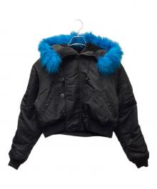 ALPHA×X-GIRL（アルファ×エックスガール）の古着「N-2Bジャケット」｜ブラック×ブルー