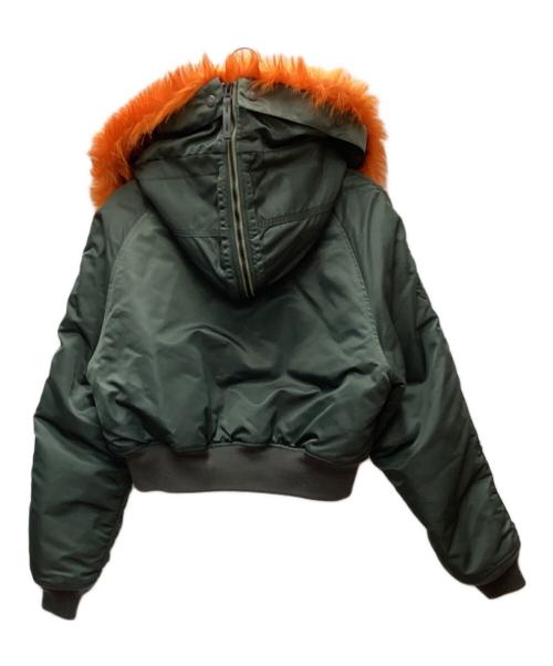 ALPHA（アルファ）ALPHA (アルファ) X-GIRL (エックスガール) N-2Bジャケット カーキ×オレンジ サイズ:Mの古着・服飾アイテム