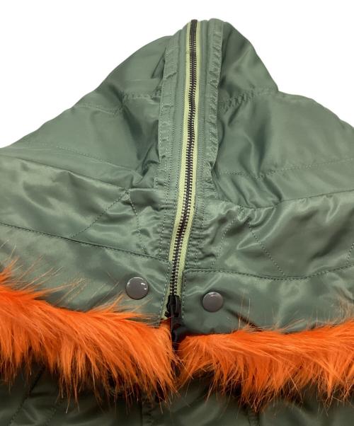 ALPHA（アルファ）ALPHA (アルファ) X-GIRL (エックスガール) N-2Bジャケット カーキ×オレンジ サイズ:Mの古着・服飾アイテム