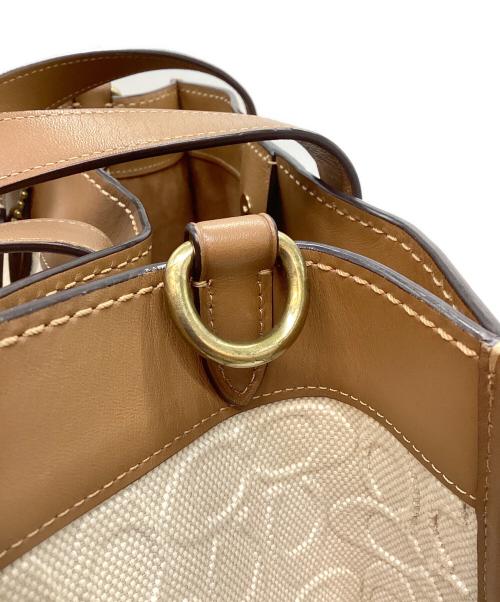 COACH（コーチ）COACH (コーチ) トートバッグ ホワイト×ブラウンの古着・服飾アイテム