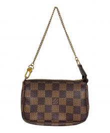 LOUIS VUITTON（ルイ ヴィトン）の古着「ポシェット/ダミエ・ミニ・ポシェット・アクセソワール」｜ブラウン