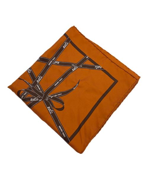 HERMES（エルメス）HERMES (エルメス) シルクスカーフ/カレ45 オレンジの古着・服飾アイテム